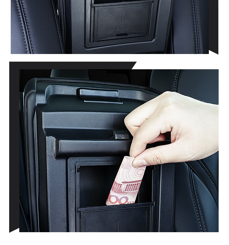 Tesla Model 3 Model Y Center Console Organizer Armrest Hidden Storage Box