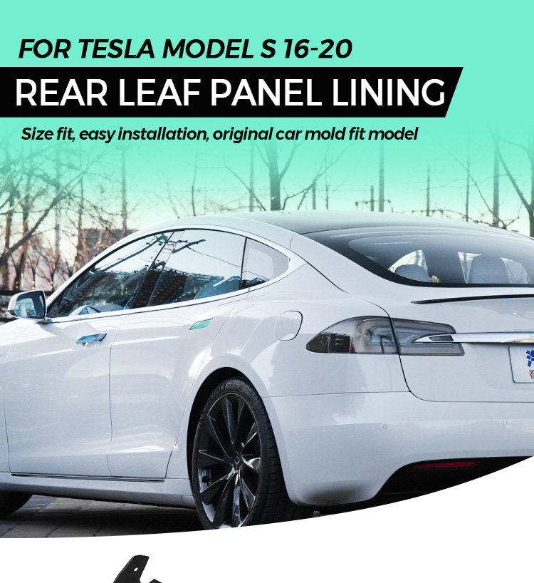 TESLA Model S Bak v&auml;nster Inner Fender Wheel Well Liner