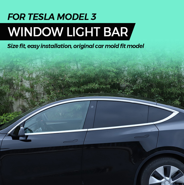 Tesla Model 3 Haute du conducteur C&ocirc;teur de toit Moulage de la bande de toit