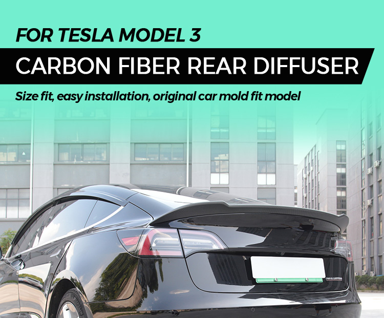 tesla model 3 rear bumper diffuser