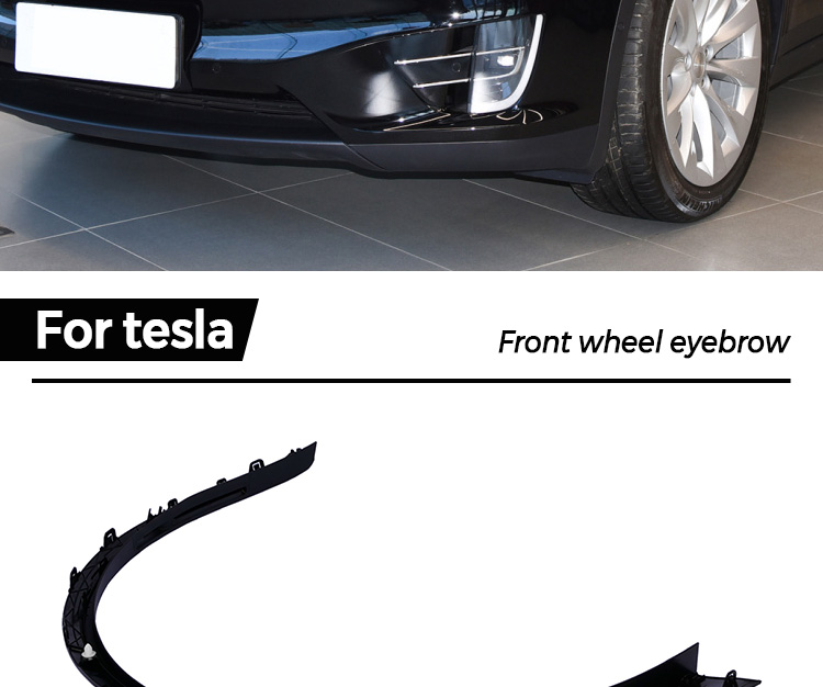 Tesla Model X Front Side Wheel Fender Flare Molding Oem