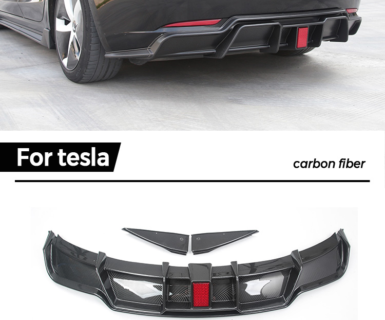 tesla model 3 rear bumper diffuser