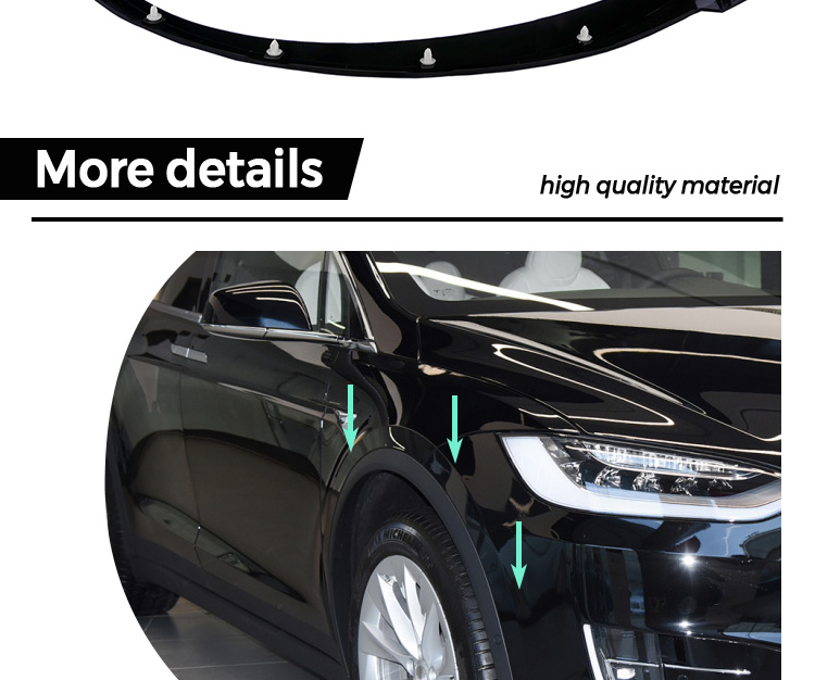 Tesla Model X Front Side Wheel Fender Flare Molding Oem