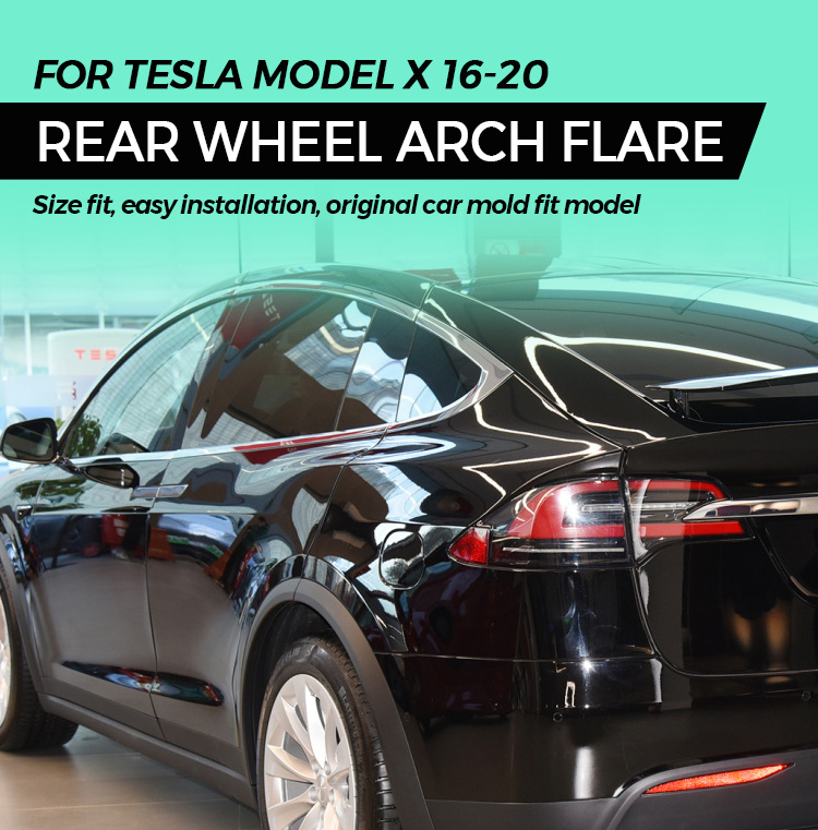Tesla Model X Rear Side Wheel Fender Flare Molding Oem