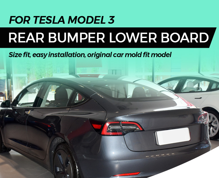 tesla model 3 rear bumper lower board