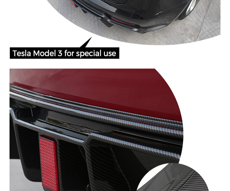 tesla model 3 rear bumper diffuser