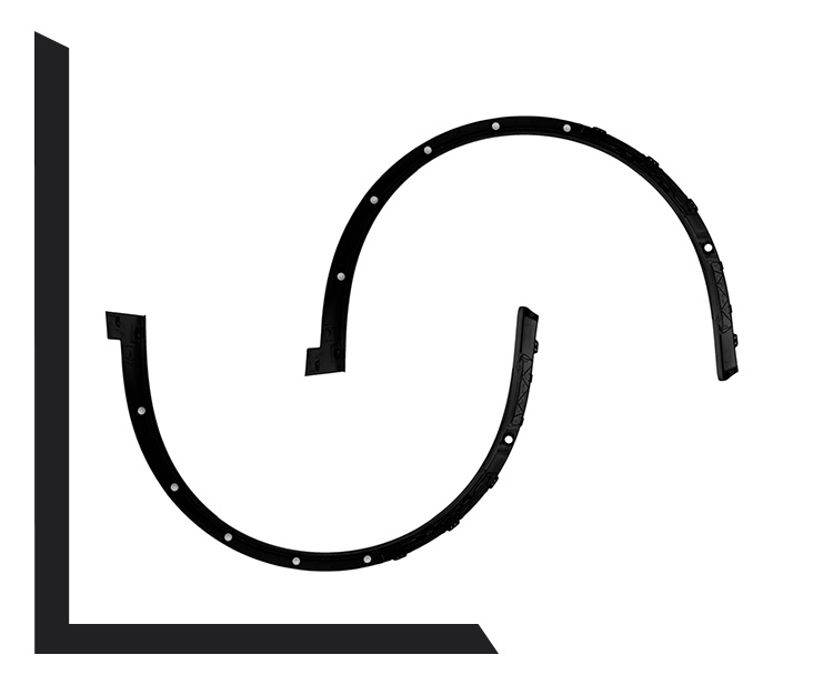 Tesla Model X Front Side Wheel Fender Flare Molding Oem