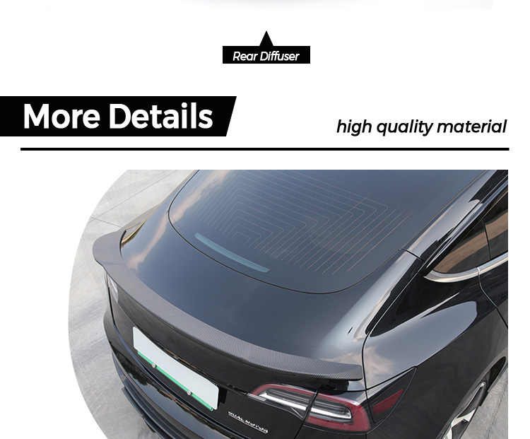 tesla model 3 rear bumper diffuser