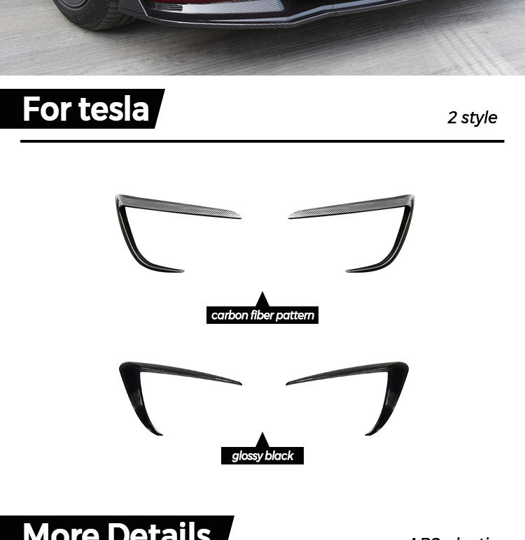 tesla model 3 fog lamp cover 2