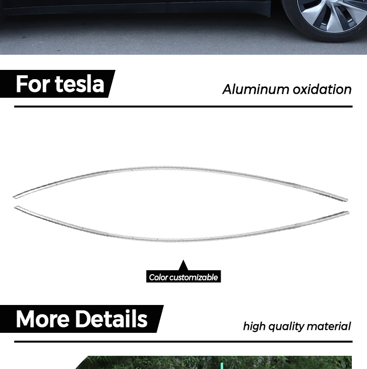 Tesla Model 3 Haute du conducteur C&ocirc;teur de toit Moulage de la bande de toit