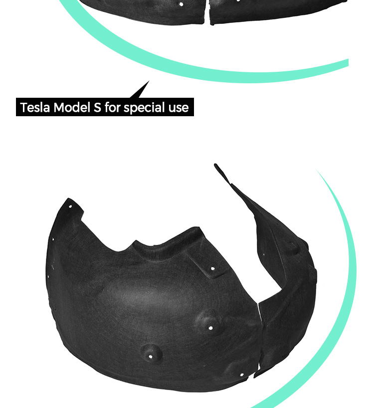 TESLA Model S Bak v&auml;nster Inner Fender Wheel Well Liner