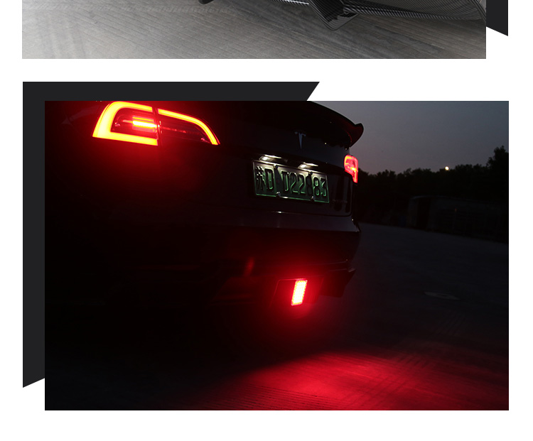 tesla model 3 rear bumper diffuser